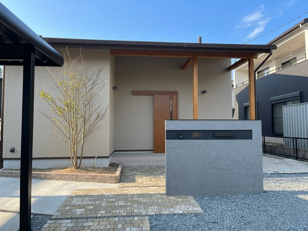 住空間全体をランクアップするデザイン外構が完成　オシャレで使いやすい空間に 画像