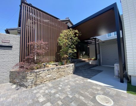 和の住宅をより魅力的にみせる外構へ　リガーデン事例 アイキャッチ画像